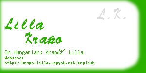 lilla krapo business card